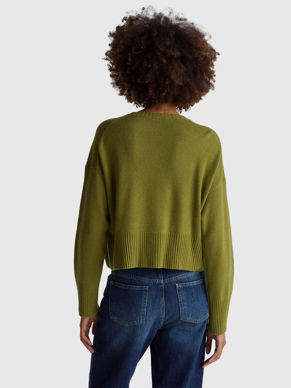 SWEATER IN WOOL AND VISCOSE BLEND