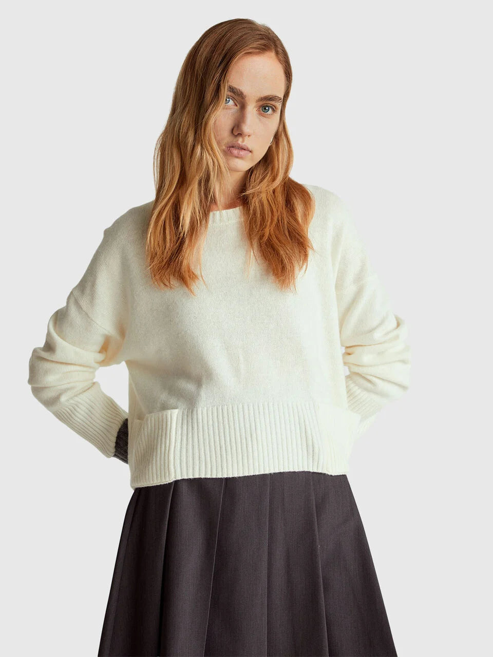 SWEATER IN WOOL AND VISCOSE BLEND