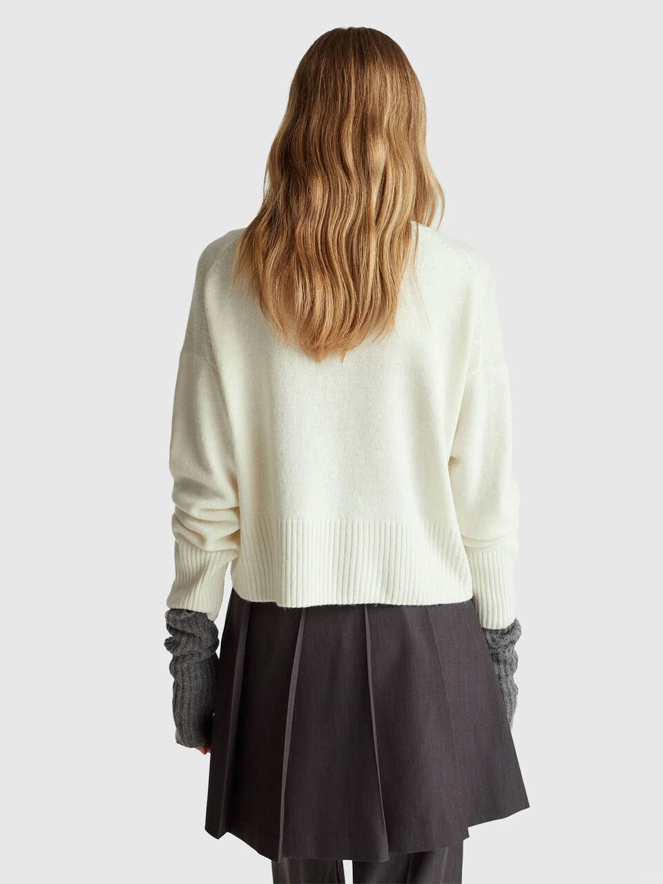 SWEATER IN WOOL AND VISCOSE BLEND