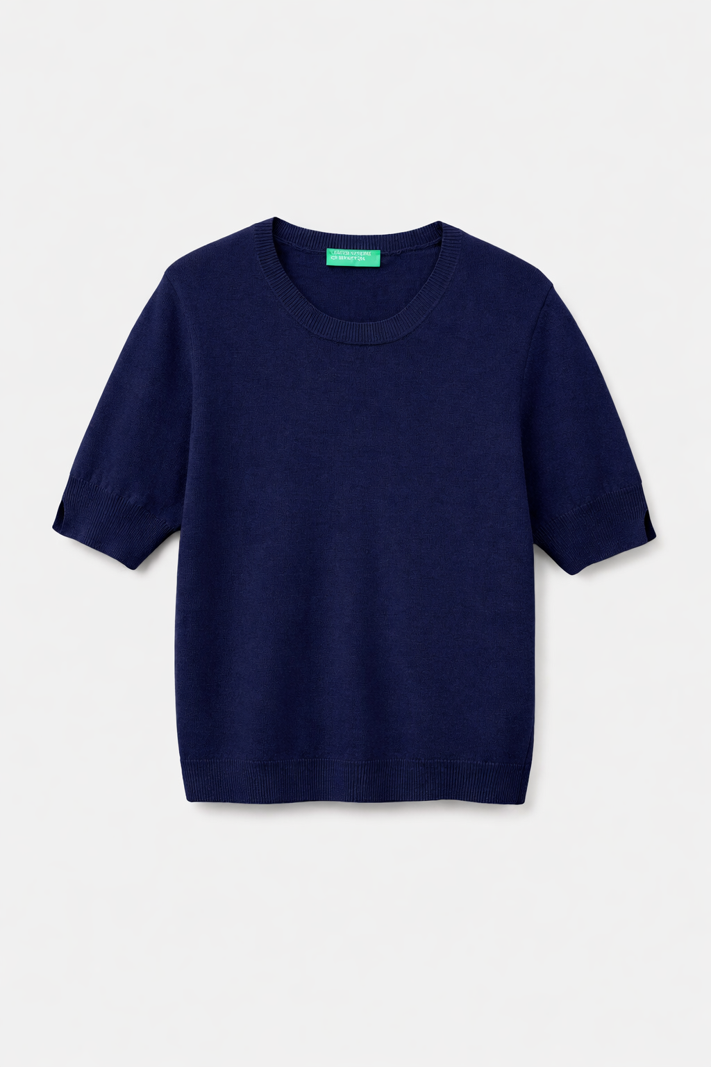 FUCHSIA SHORT SLEEVE SWEATER IN PURE MERINO WOOL