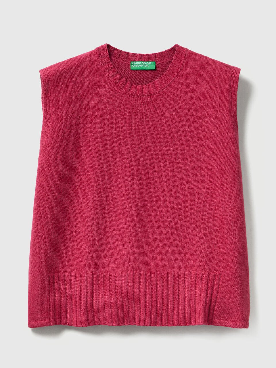 VEST IN WOOL AND VISCOSE BLEND