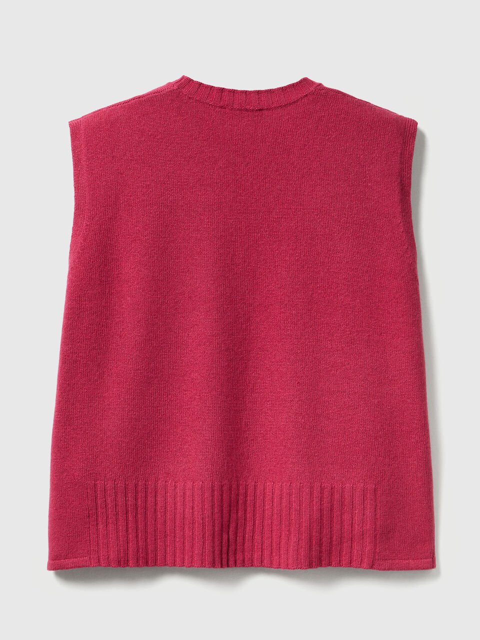 VEST IN WOOL AND VISCOSE BLEND