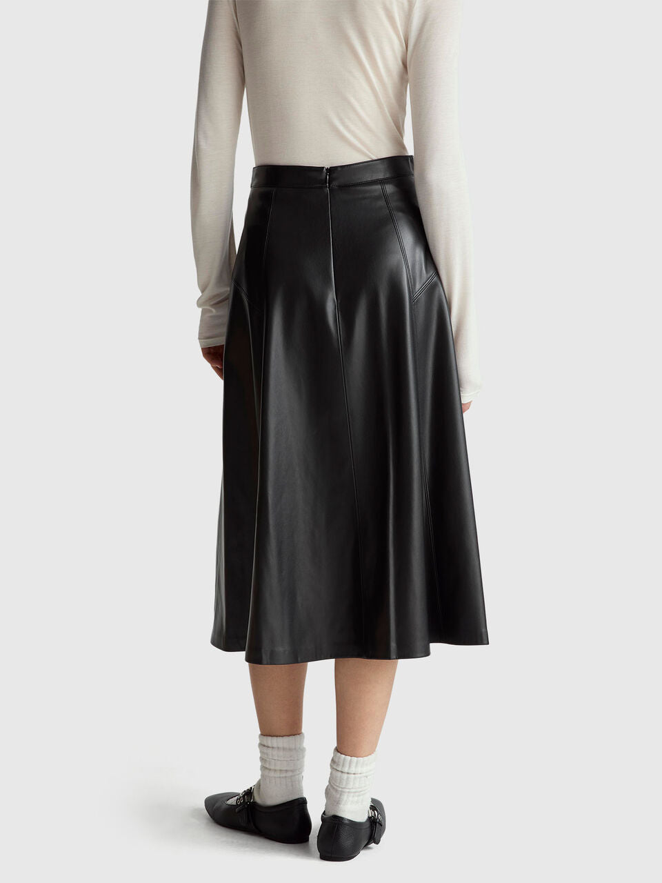 SKIRT IN IMITATION LEATHER