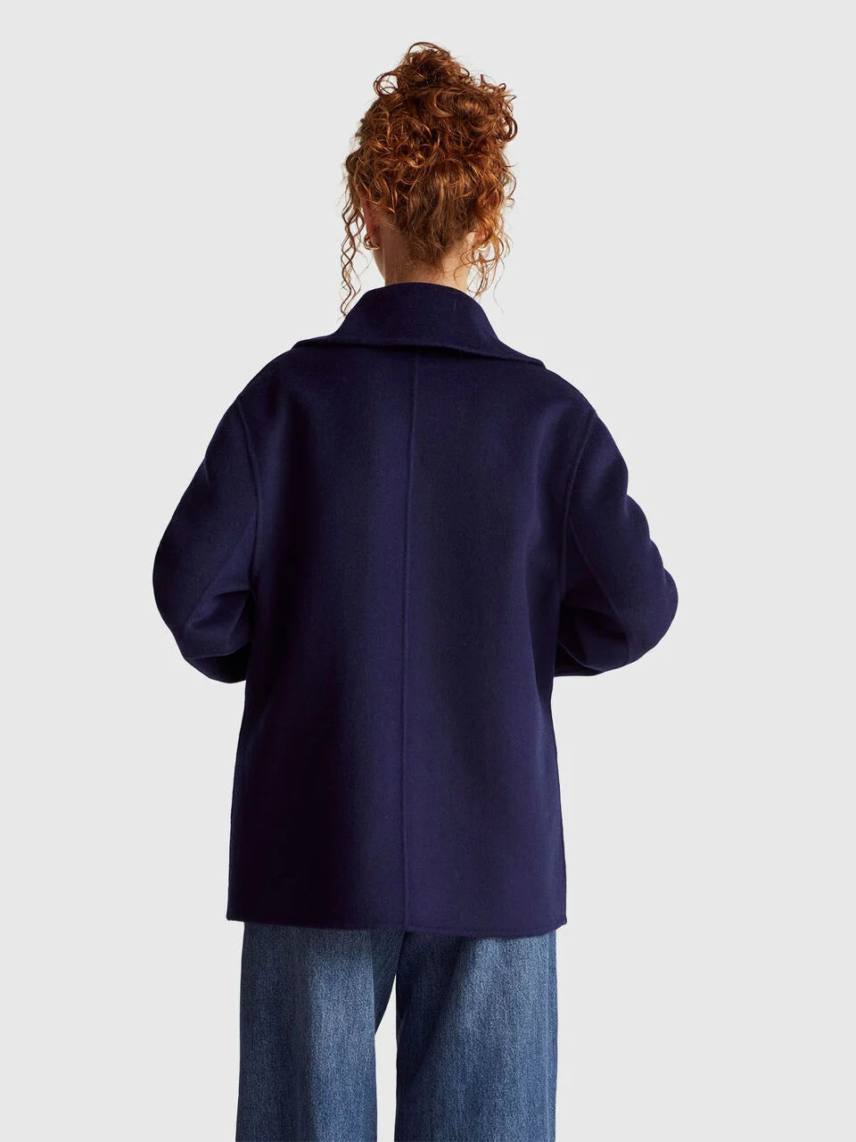 DOUBLE-BREASTED COAT IN WOOL BLEND