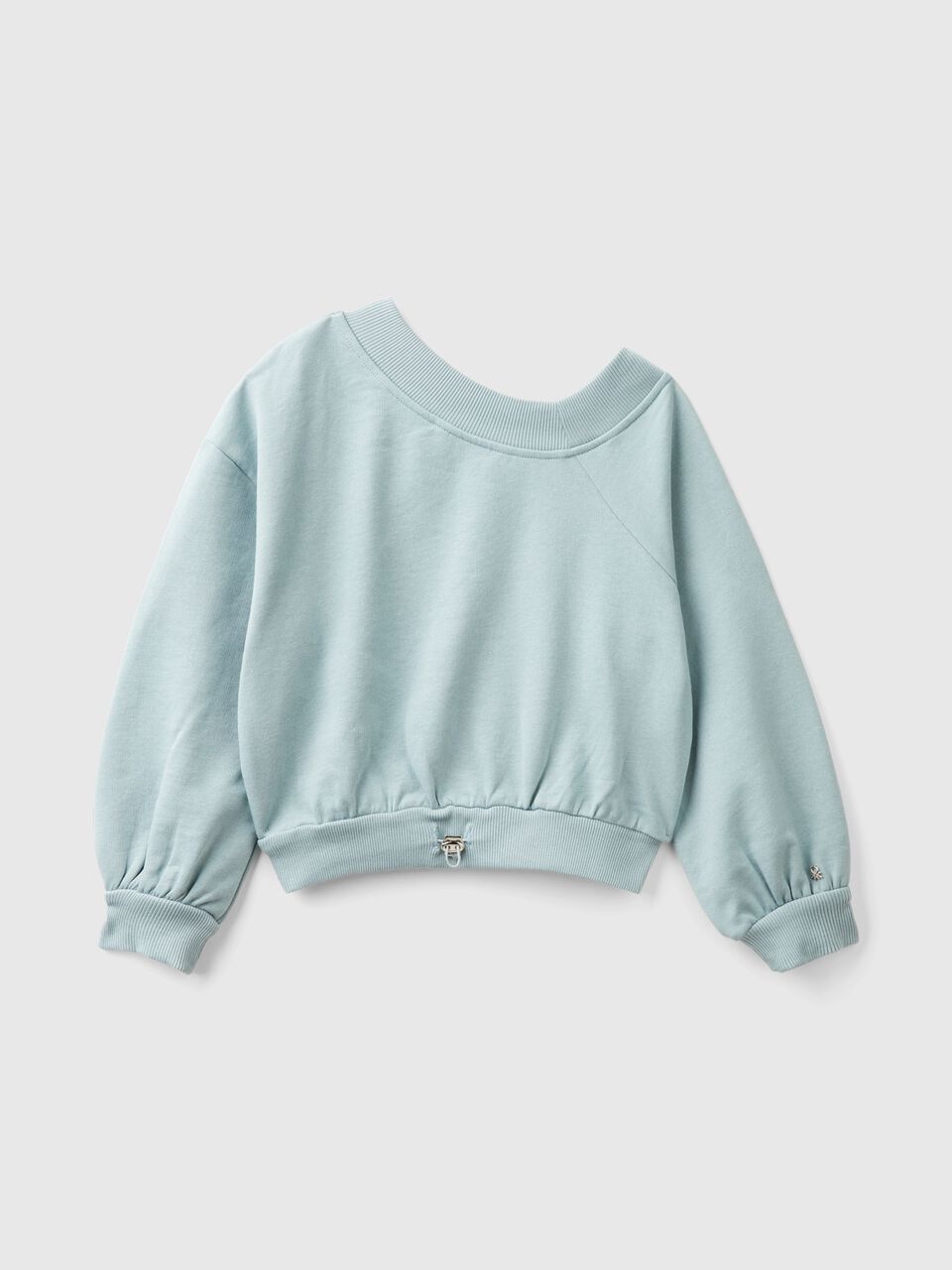 SWEATSHIRT WITH UNEVEN NECKLINE