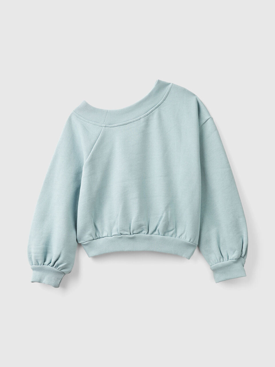 SWEATSHIRT WITH UNEVEN NECKLINE