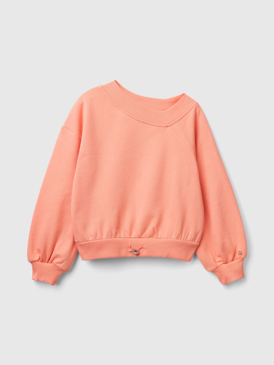 SWEATSHIRT WITH UNEVEN NECKLINE