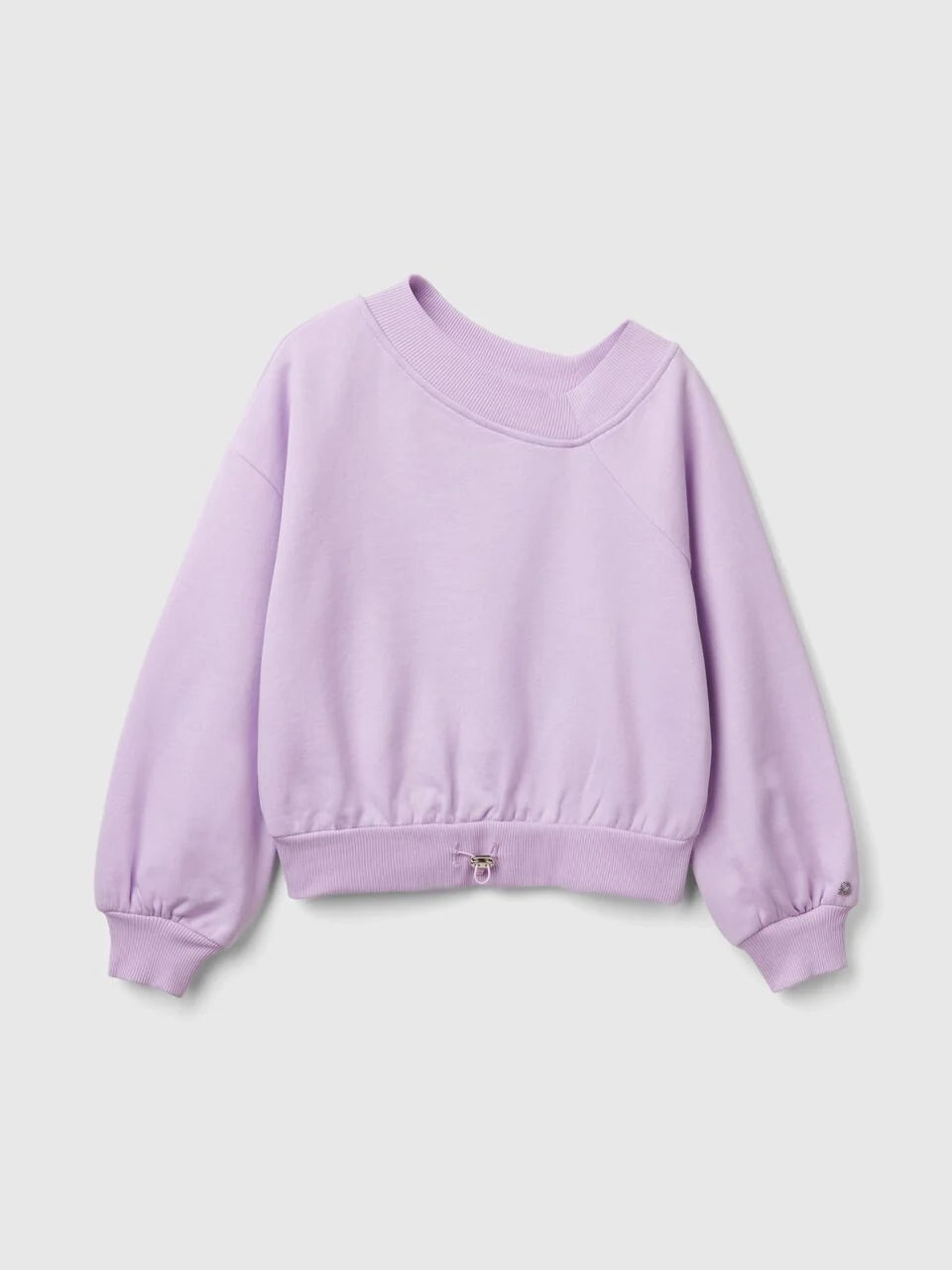 SWEATSHIRT WITH UNEVEN NECKLINE