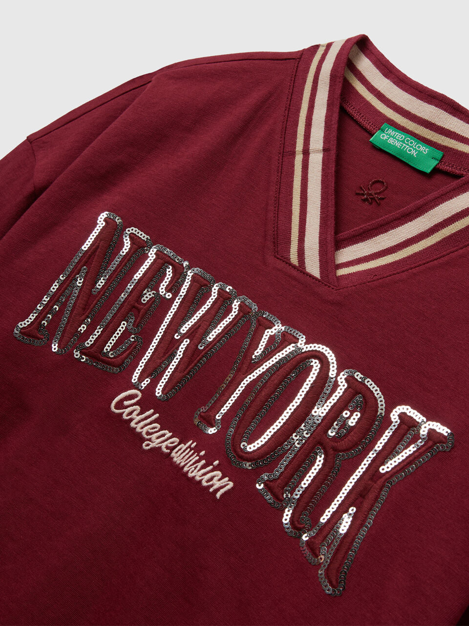 SEQUIN EMBROIDERED T-SHIRT