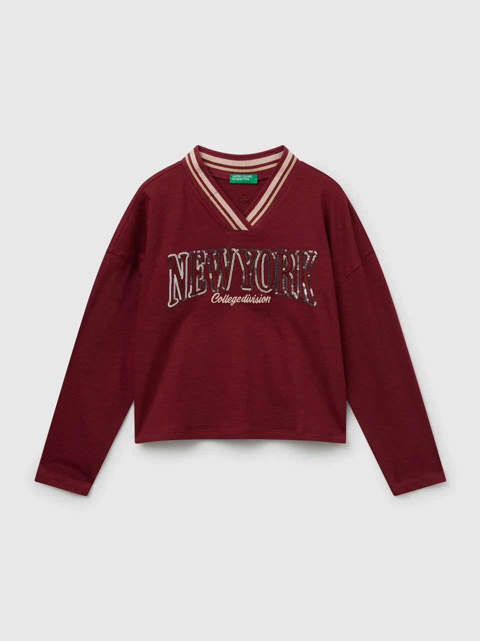 SEQUIN EMBROIDERED T-SHIRT