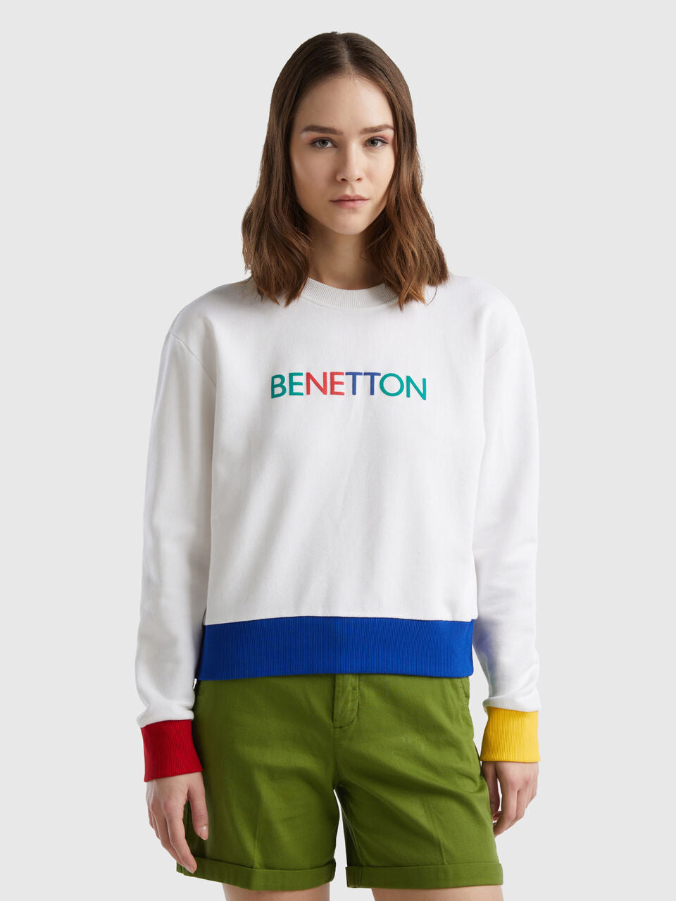 PULLOVER SWEATSHIRT WITH LOGO PRINT