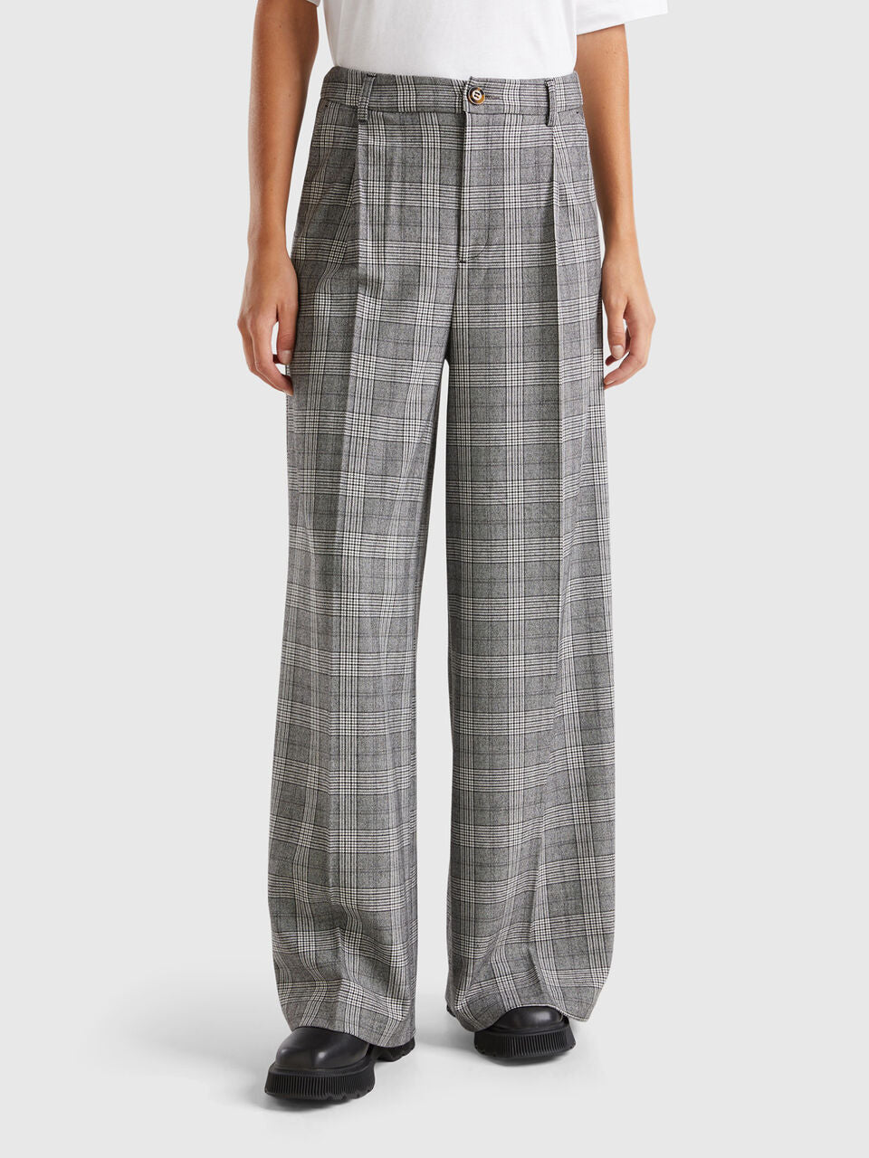 PRINCE OF WALES WIDE LEG TROUSERS