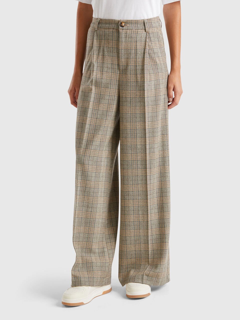 PRINCE OF WALES WIDE LEG TROUSERS