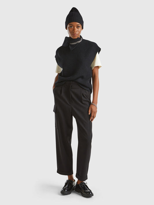 CARGO TROUSERS IN VISCOSE BLEND