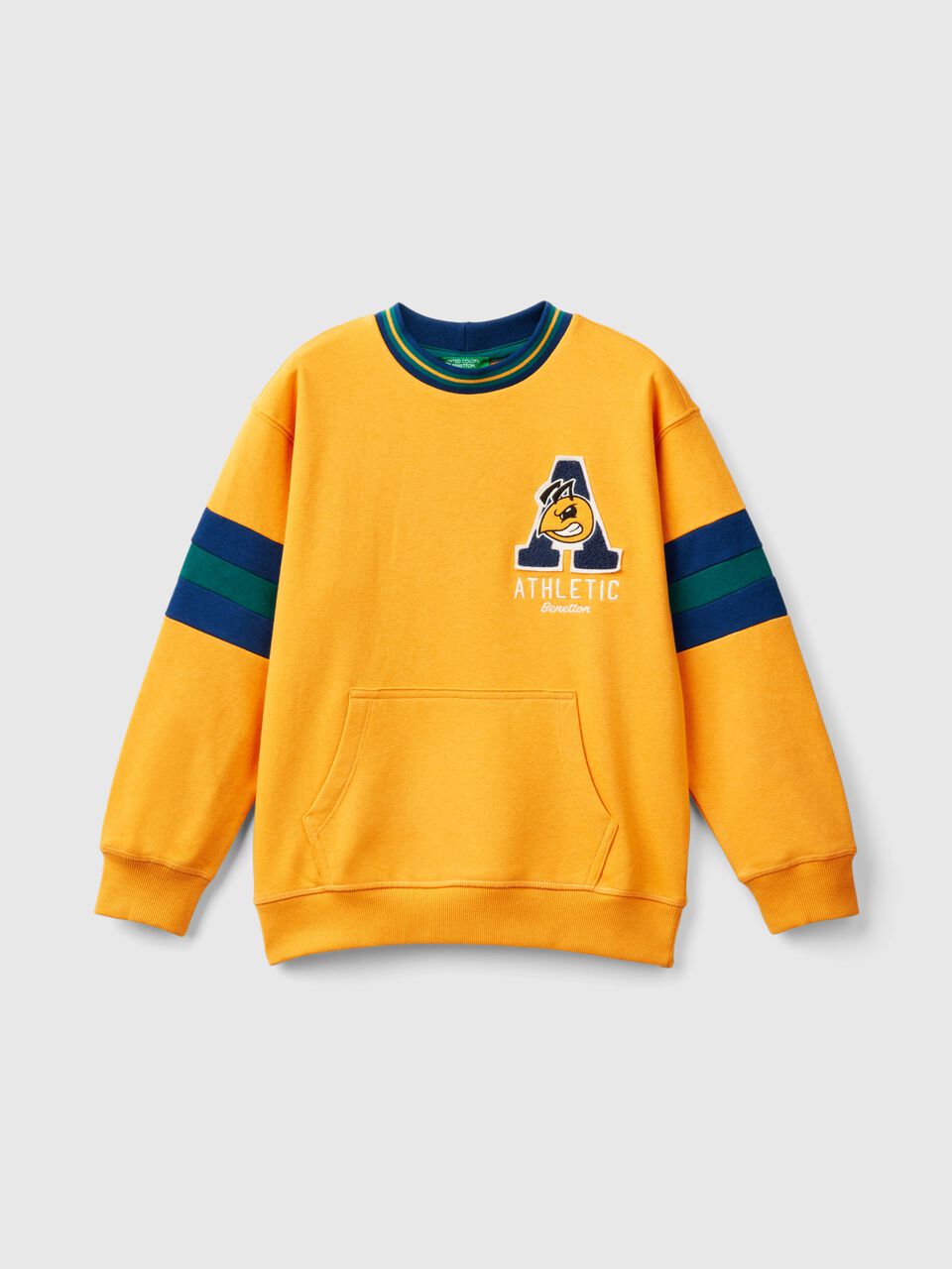 SWEATSHIRT WITH EMBROIDERY IN COTTON BLEND