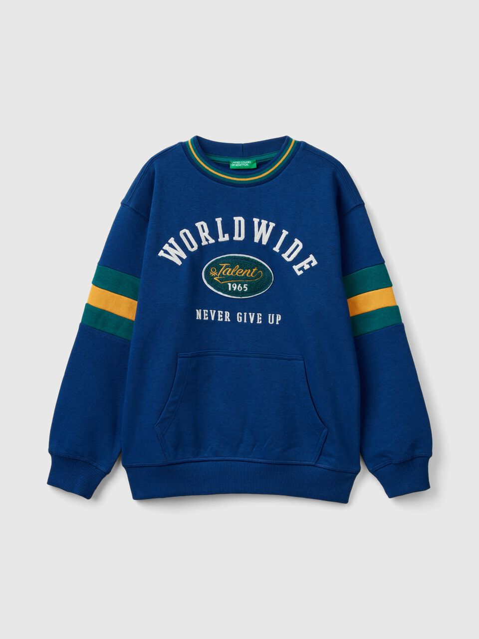 SWEATSHIRT WITH EMBROIDERY IN COTTON BLEND