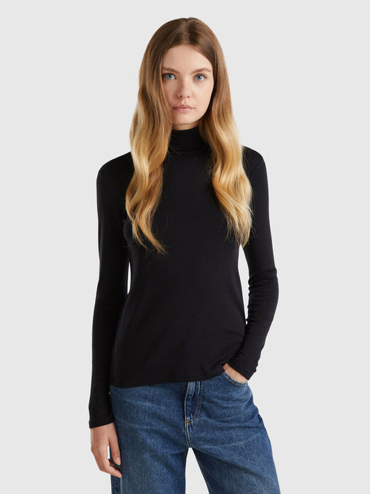 LONG SLEEVE T-SHIRT WITH HIGH NECK