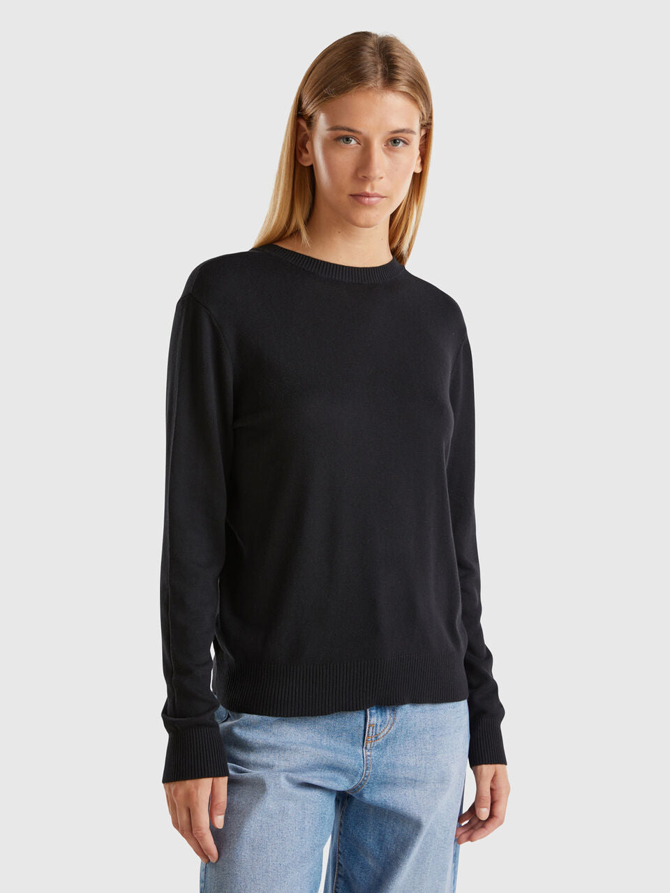 V-NECK SWEATER IN MODAL® BLEND