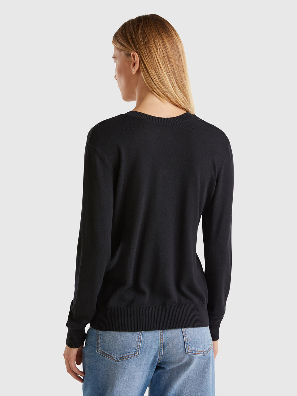 V-NECK SWEATER IN MODAL® BLEND