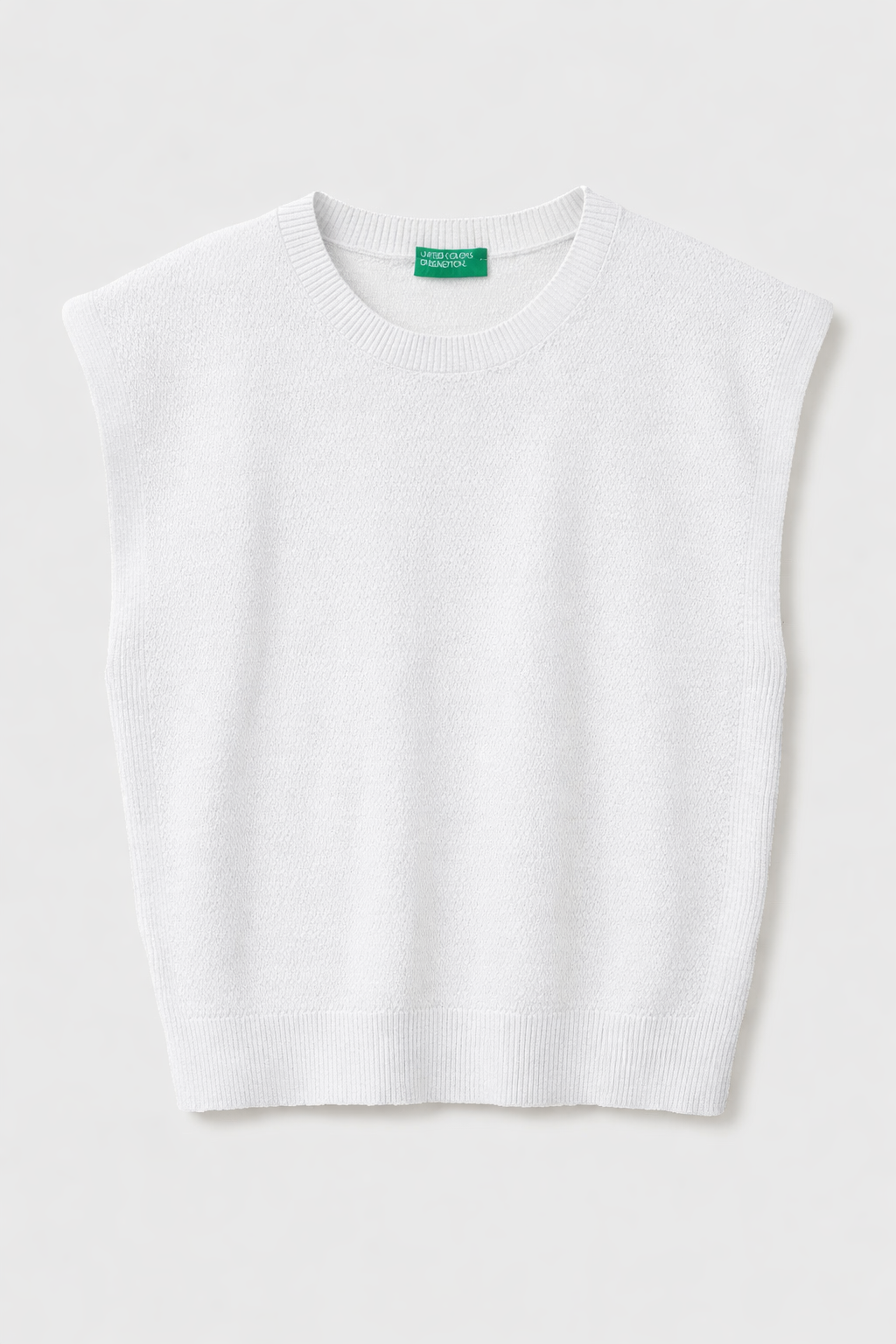 SLEEVELESS LINEN BLEND SWEATER