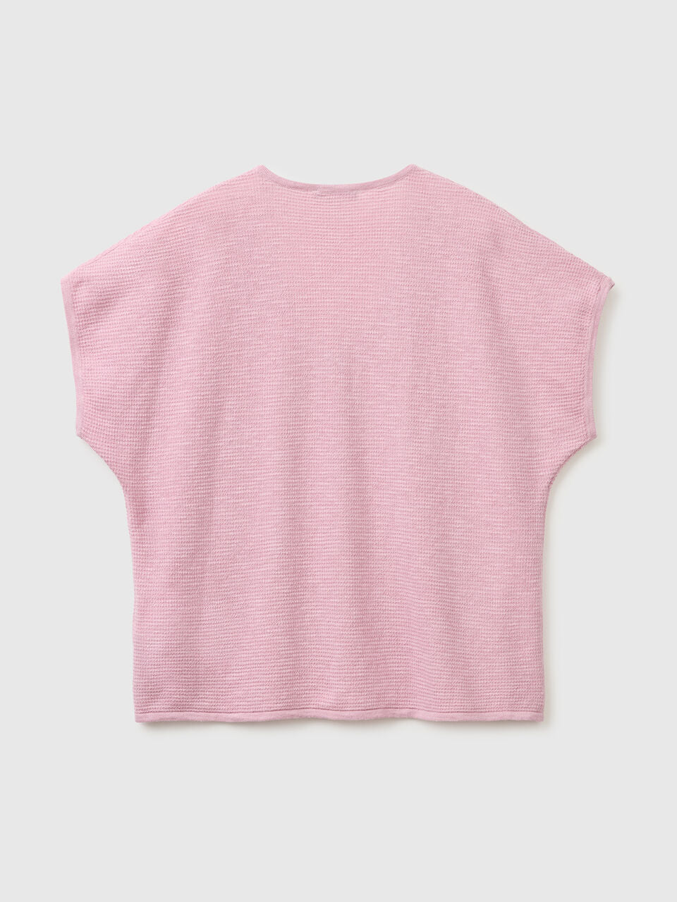 V-NECK SWEATER IN LINEN BLEND