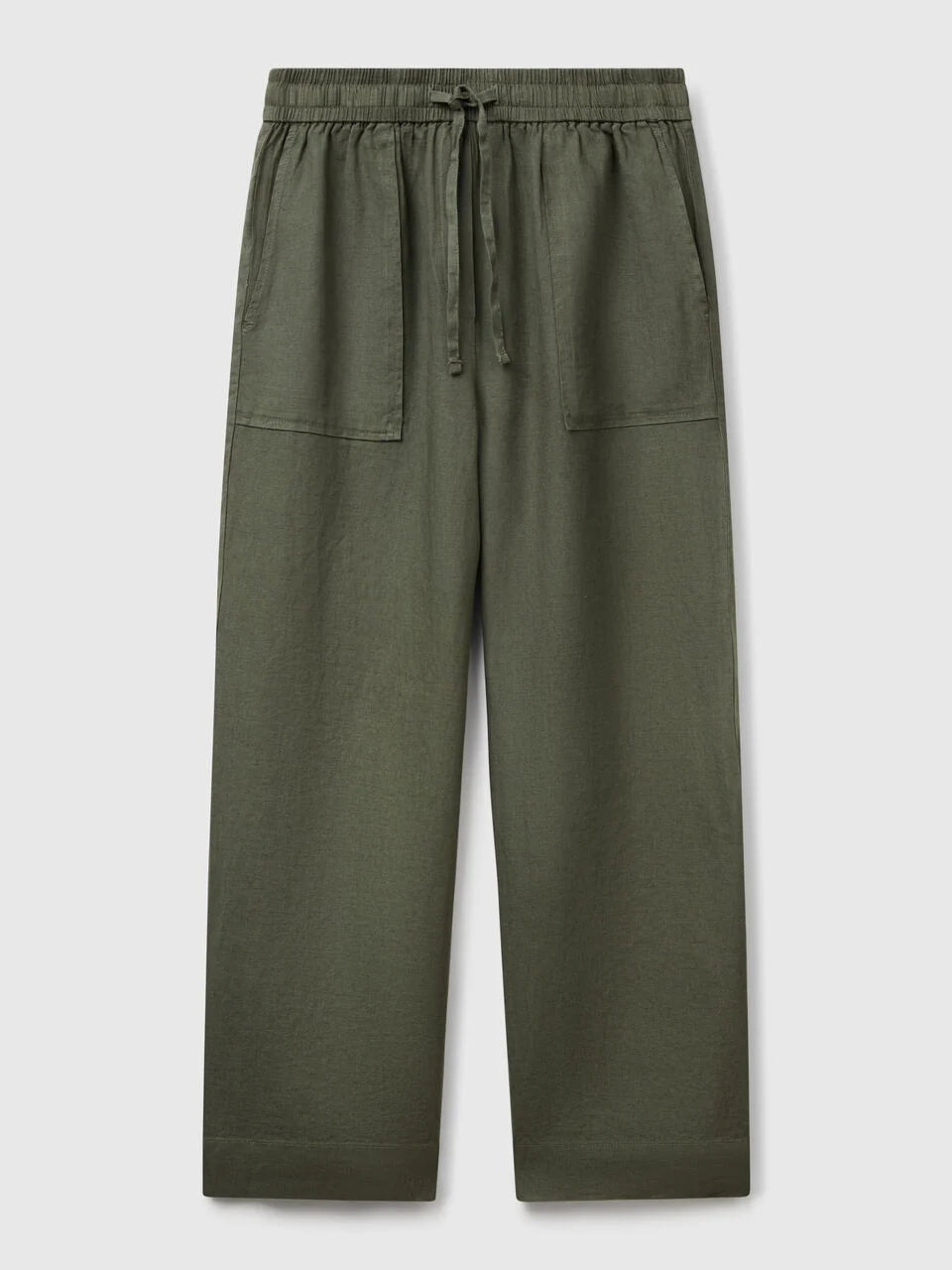TROUSERS IN PURE LINEN WITH ELASTIC