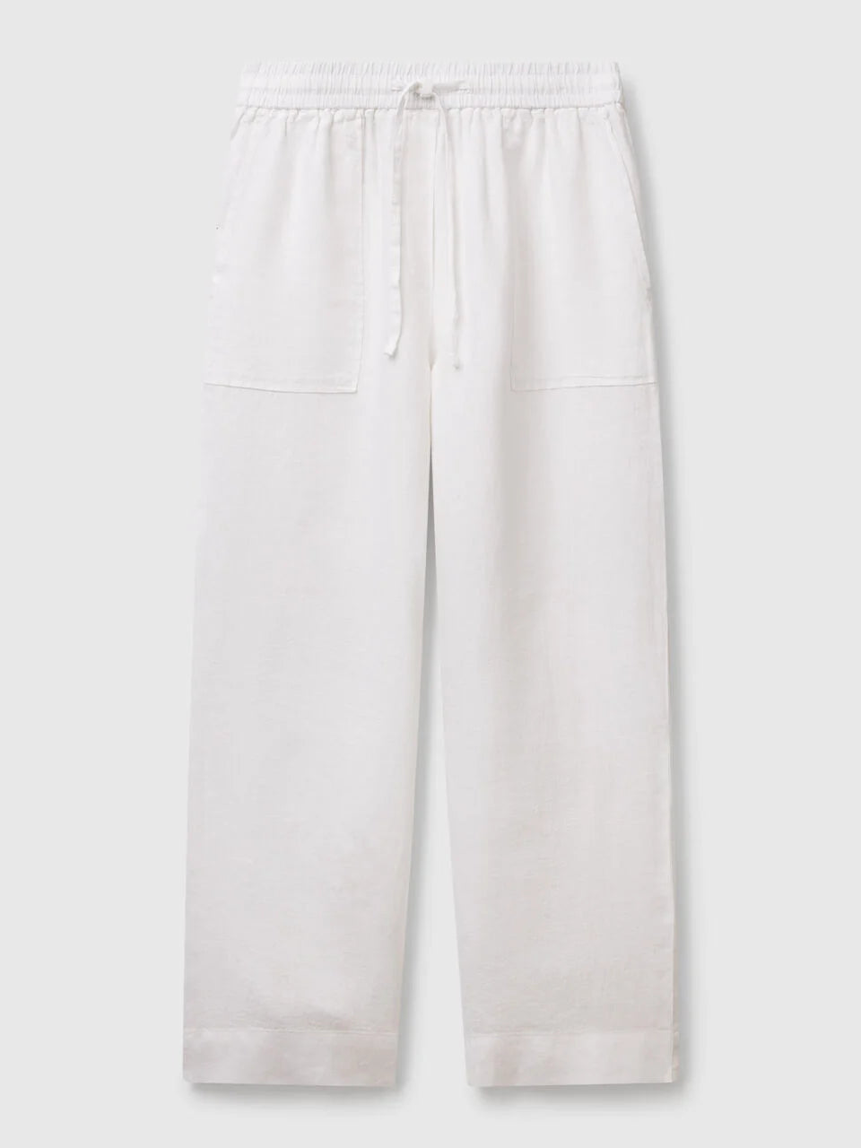 TROUSERS IN PURE LINEN WITH ELASTIC