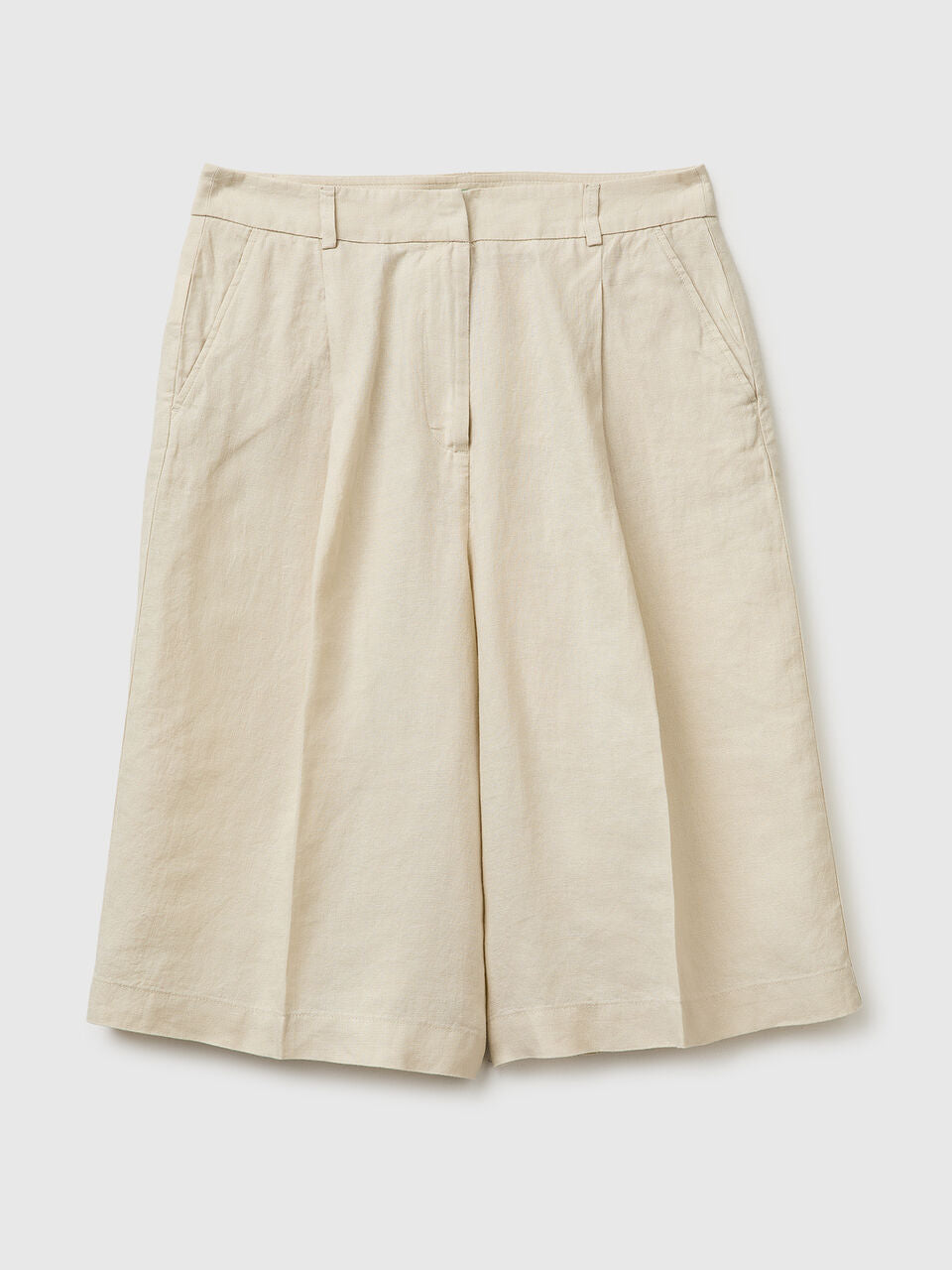 100% LINEN BERMUDA SHORTS