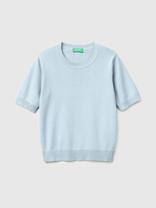 SHORT SLEEVE SWEATER