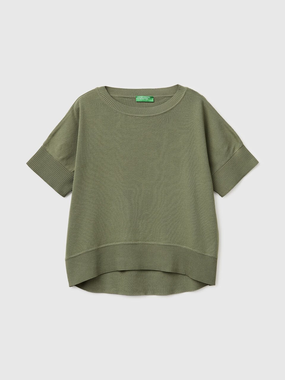 PREMIUM COTTON SHORT-SLEEVED SWEATER