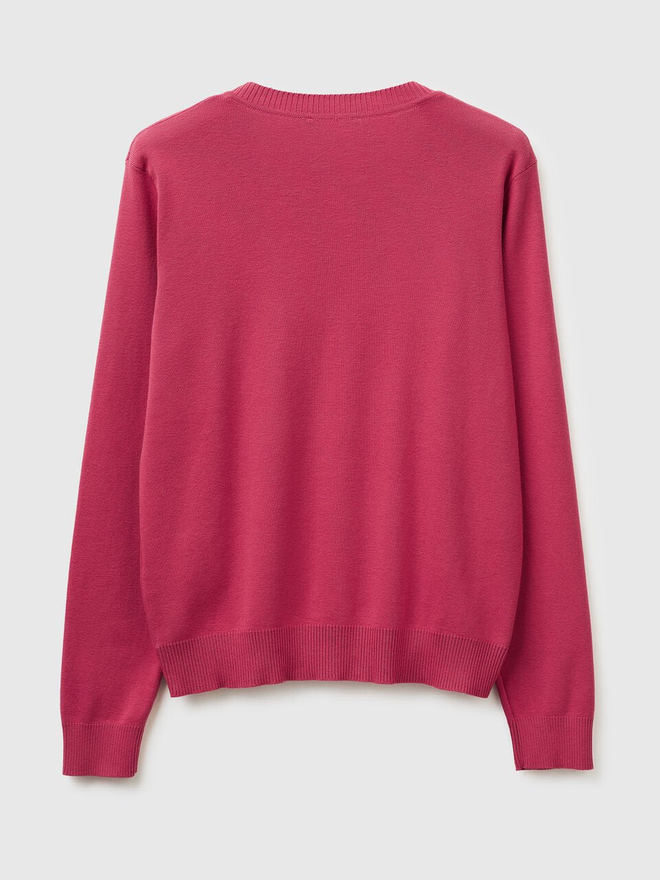 V-NECK SWEATER IN TRICOT COTTON