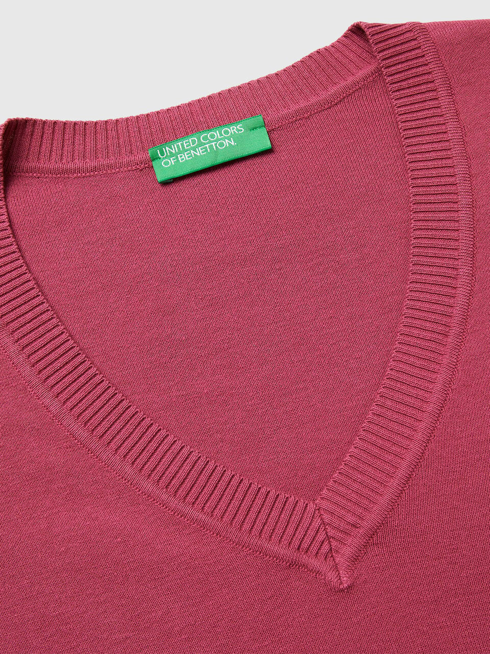 V-NECK SWEATER IN TRICOT COTTON
