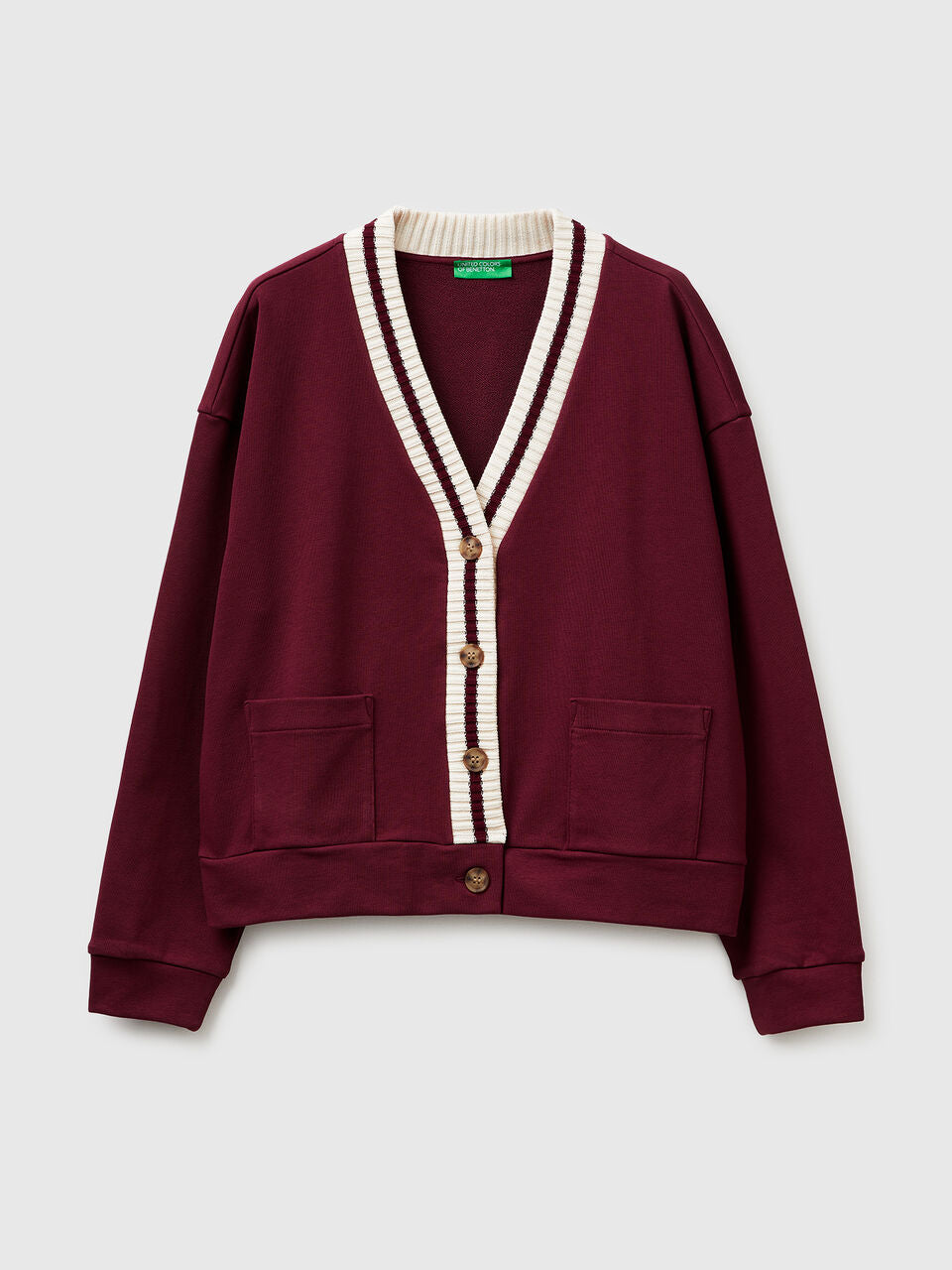 SWEATSHIRT CARDIGAN WITH BUTTONS
