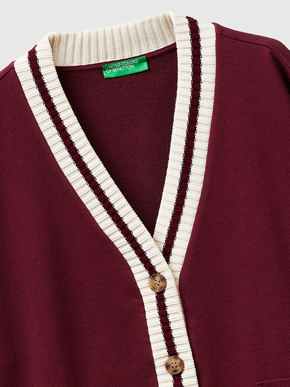 SWEATSHIRT CARDIGAN WITH BUTTONS
