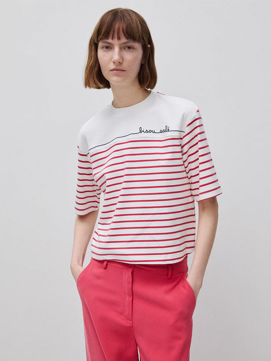 SAILOR STRIPED T-SHIRT WITH EMBROIDERY
