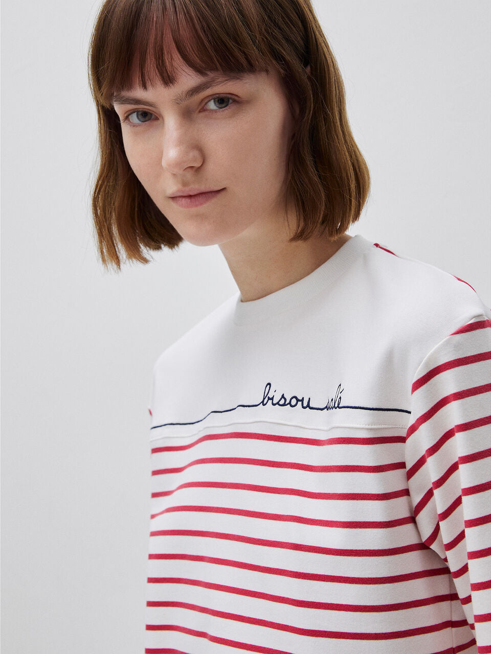 SAILOR STRIPED T-SHIRT WITH EMBROIDERY