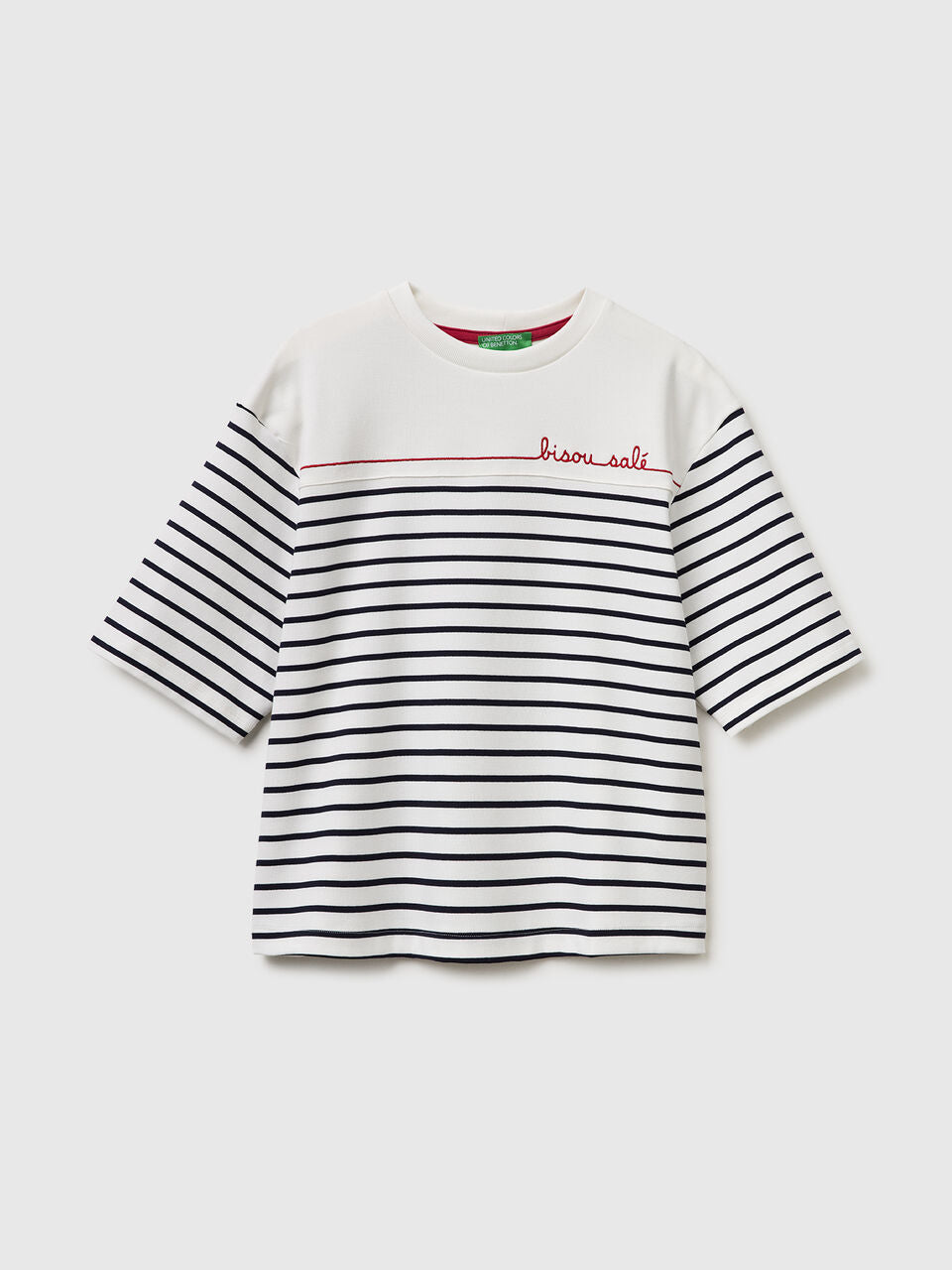 SAILOR STRIPED T-SHIRT WITH EMBROIDERY