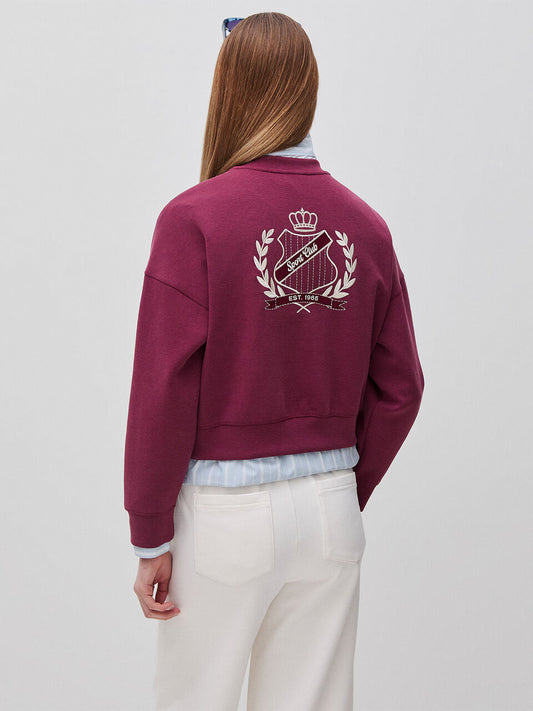 BOXY FIT SWEATSHIRT WITH CREST ON THE BACK