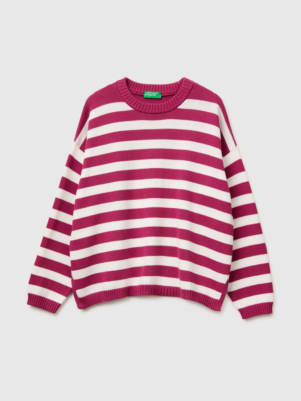STRIPED SWEATER IN TRICOT COTTON