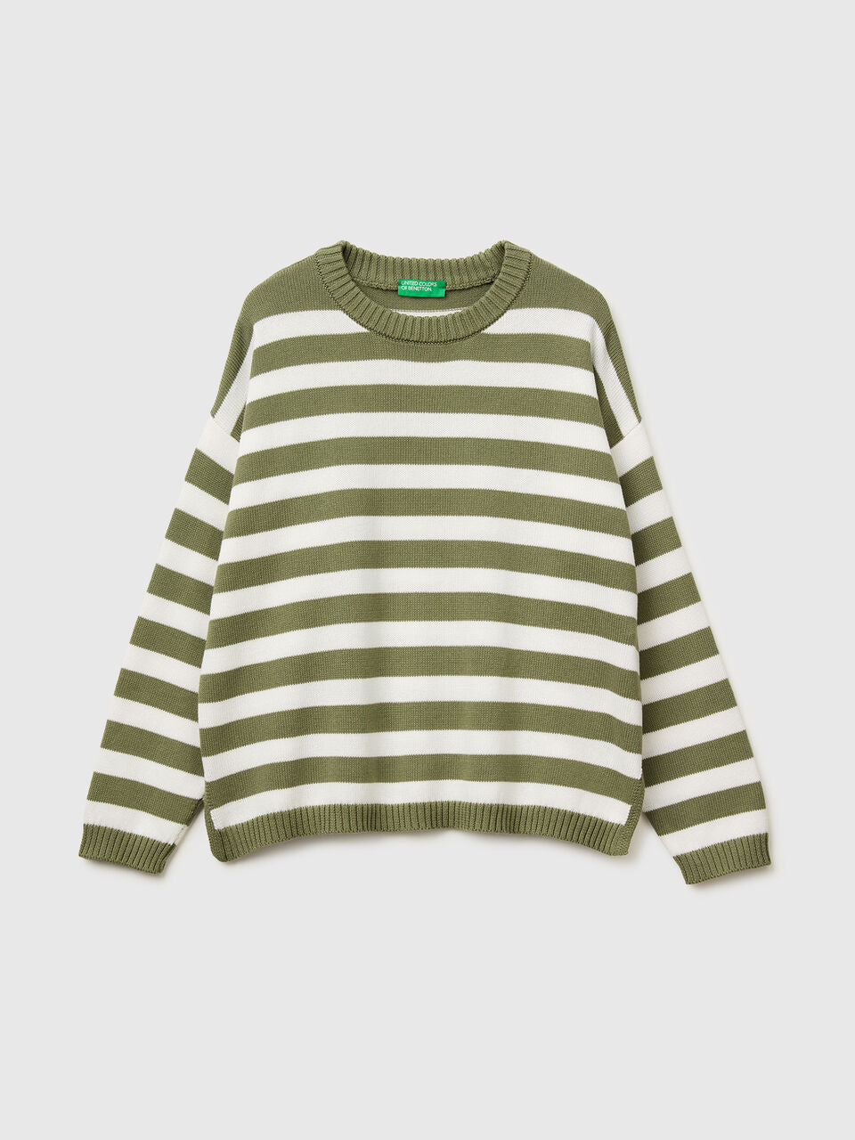 STRIPED SWEATER IN TRICOT COTTON