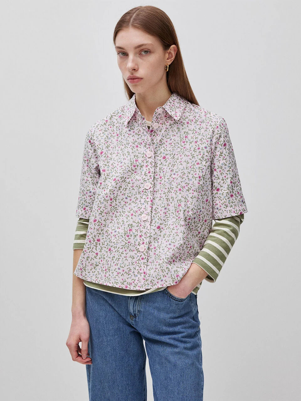SHORT SLEEVE PATTERNED SHIRT