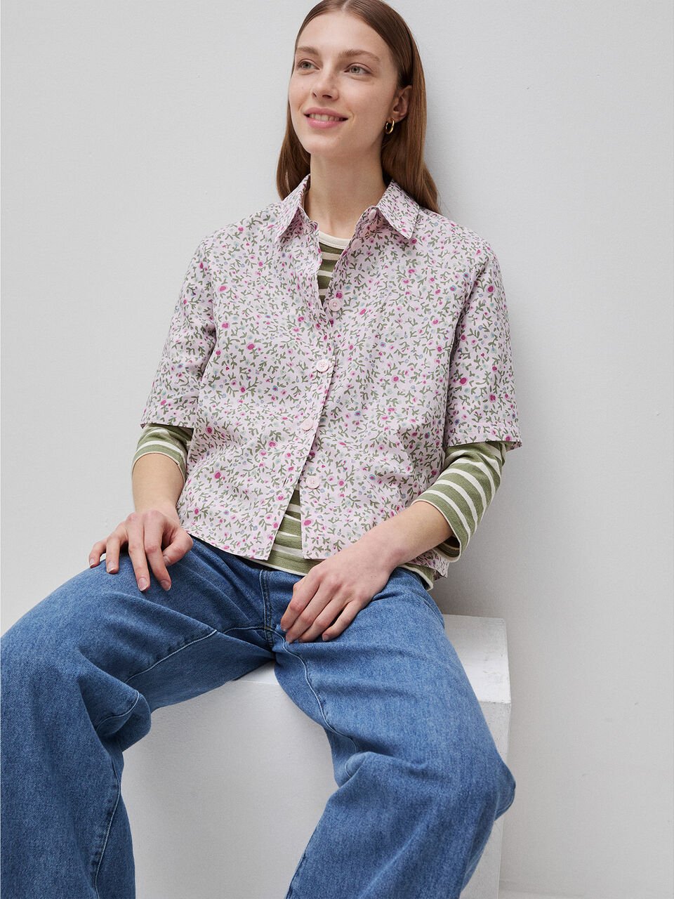 SHORT SLEEVE PATTERNED SHIRT