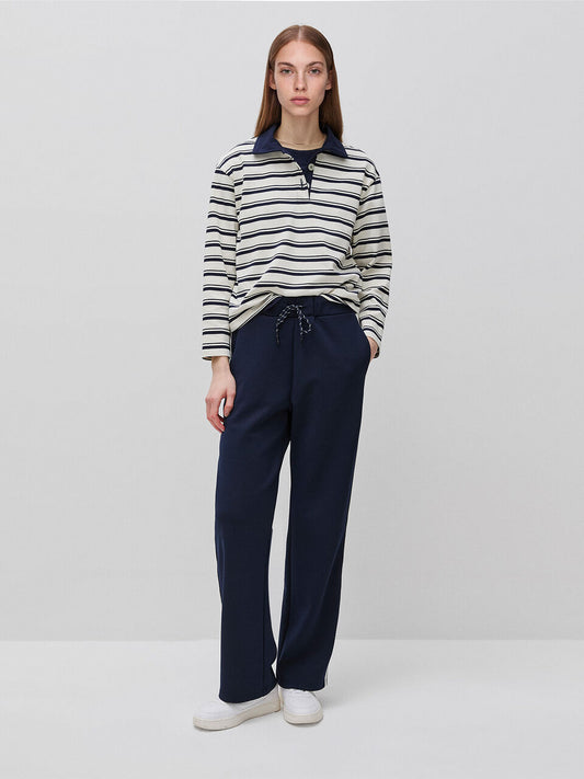 TROUSERS WITH STRIPED SIDE BANDS