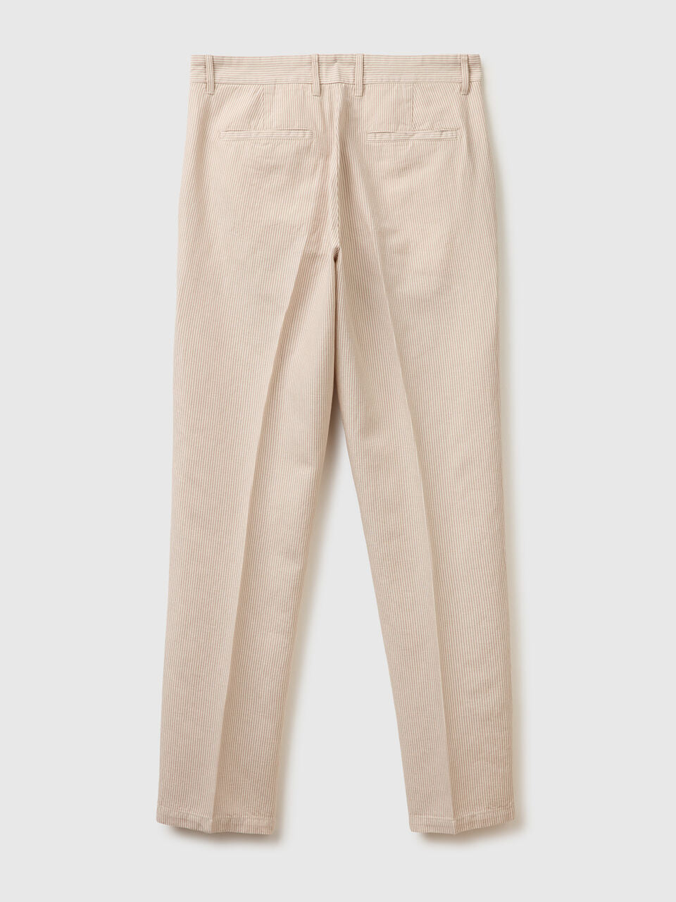 REGULAR FIT CHINOS IN LINEN BLEND