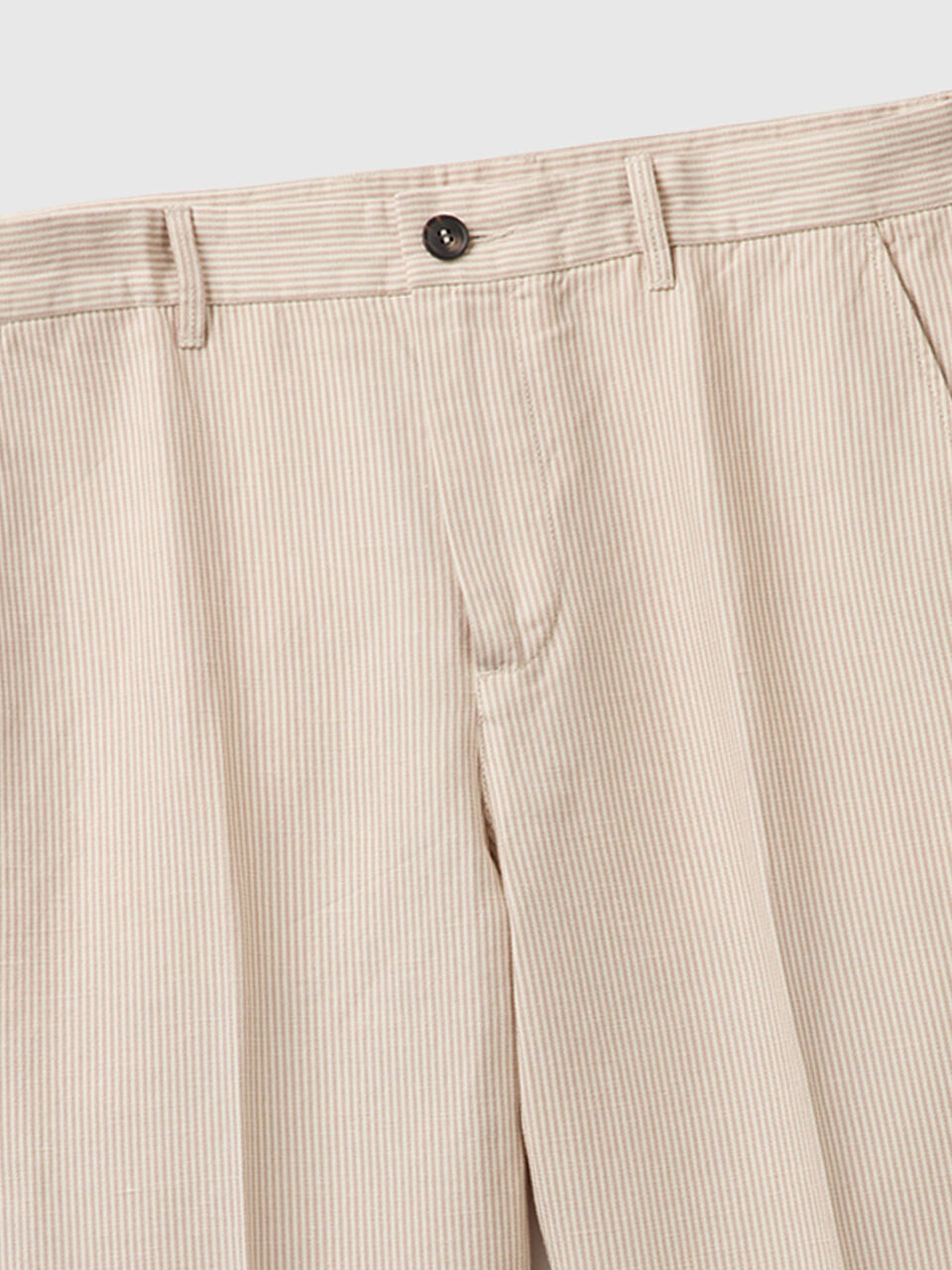 REGULAR FIT CHINOS IN LINEN BLEND