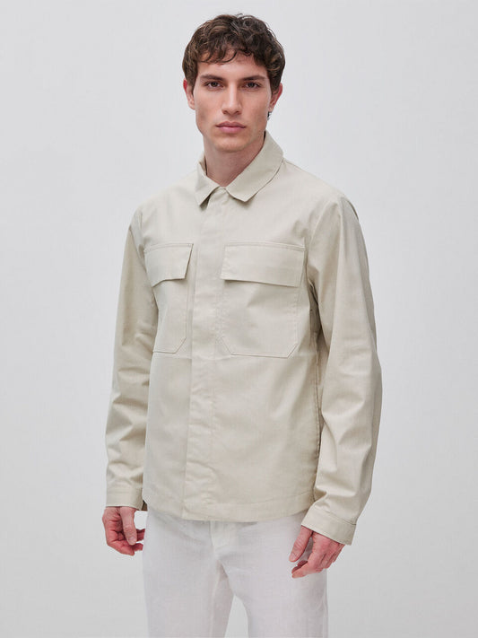 COATED LINEN BLEND JACKET