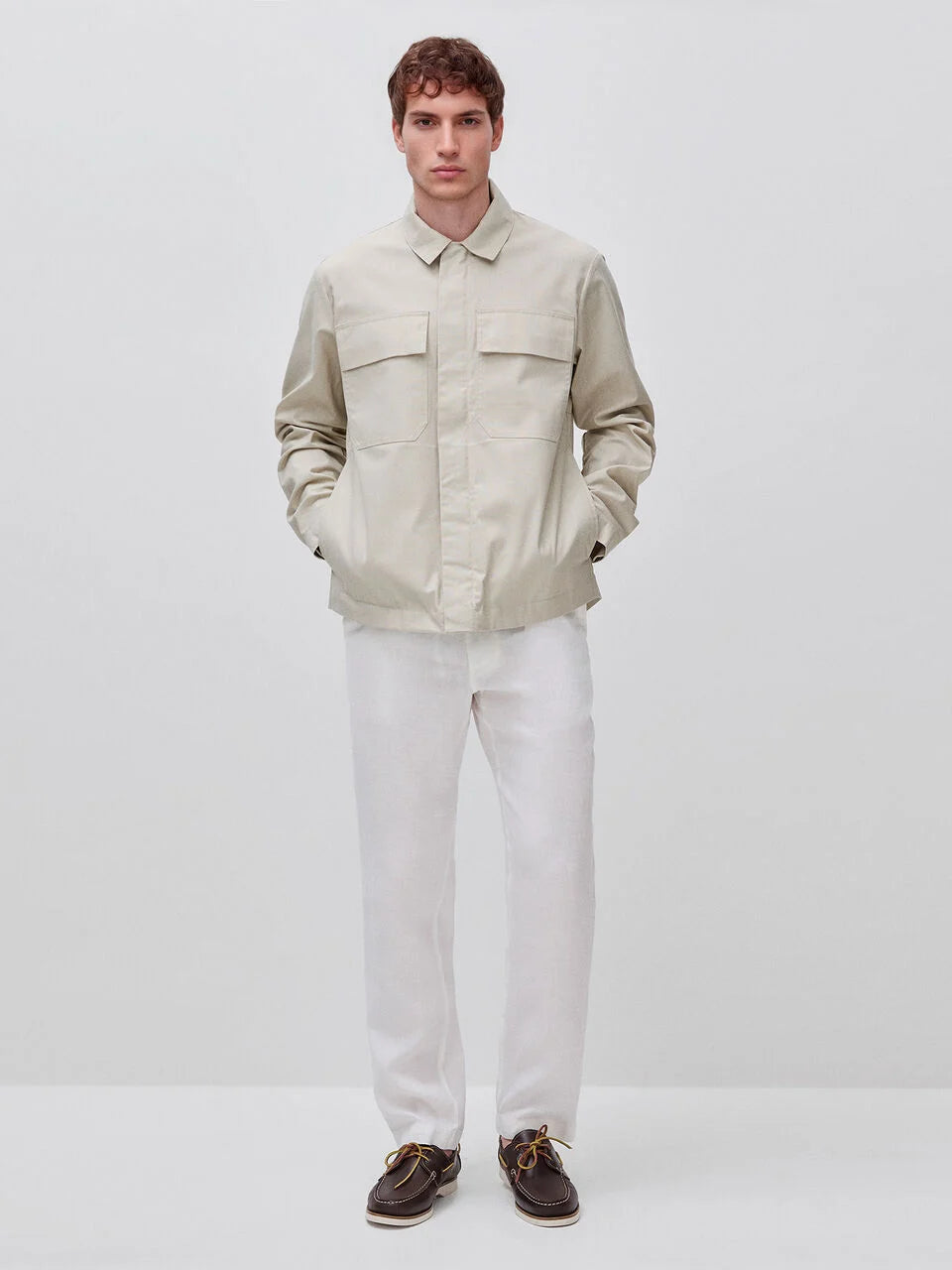 COATED LINEN BLEND JACKET