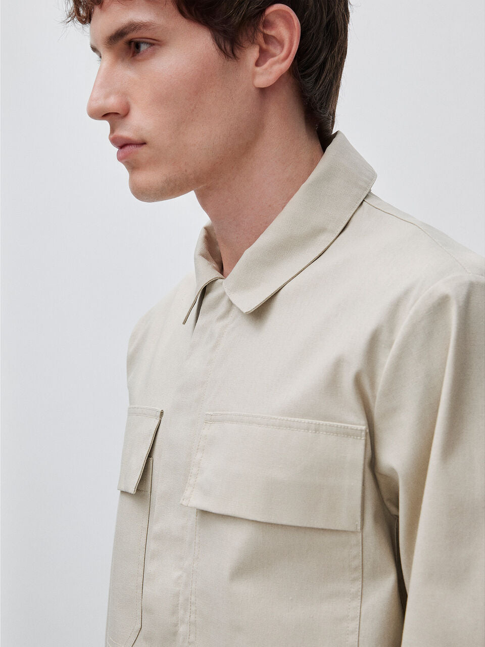 COATED LINEN BLEND JACKET