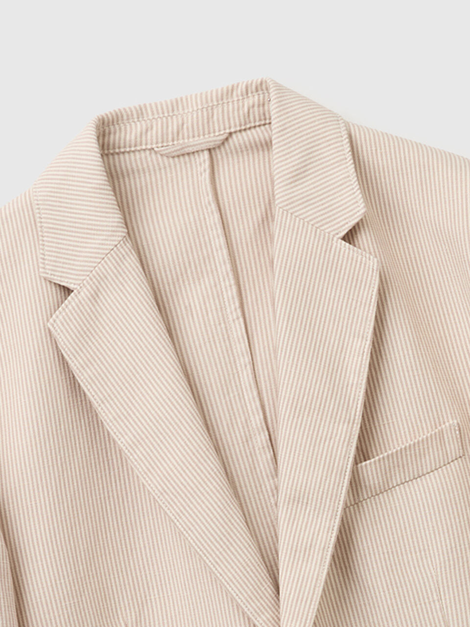 SINGLE-BREASTED LINEN BLEND BLAZER