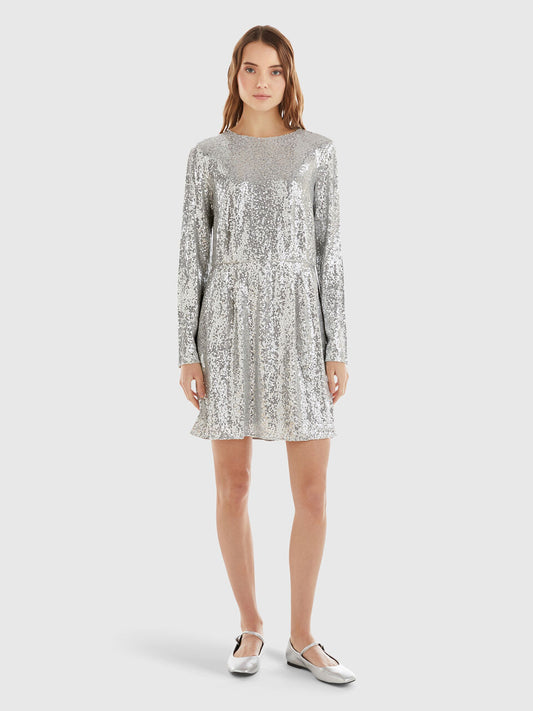 SHORT DRESS WITH SEQUINS